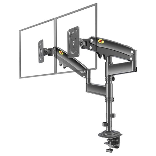NORTH BAYOU NB H180 FP-2 Laptop Gas Spring Full Motion Dual Arm Clamp 22 - 32 inch LCD TV Monitor Desk Holder - Laptop Stand by buy2fix | Online Shopping UK | buy2fix