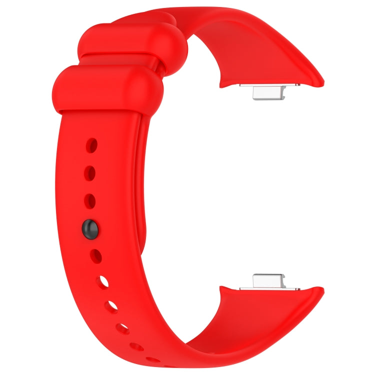 For Redmi Watch 4 Solid Color Liquid Silicone Watch Band(Red) - Watch Bands by buy2fix | Online Shopping UK | buy2fix