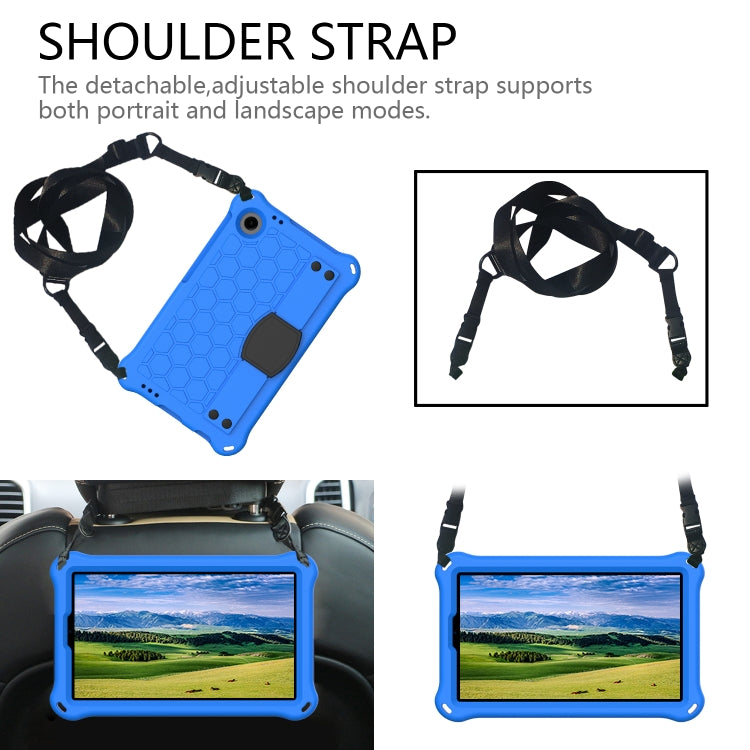 For Blackview Tab 60 8.7 2023 Honeycomb EVA Hybrid PC Tablet Case with Strap(Blue+Black) - Others by buy2fix | Online Shopping UK | buy2fix