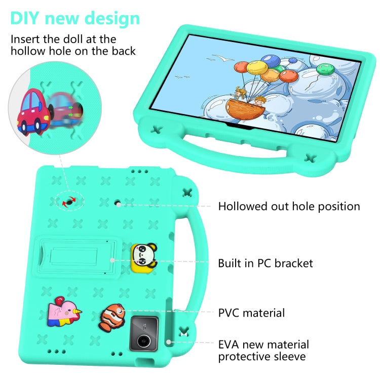 For DOOGEE T30 Pro 11 2023 Handle Kickstand Children EVA Shockproof Tablet Case(Mint Green) - Others by buy2fix | Online Shopping UK | buy2fix