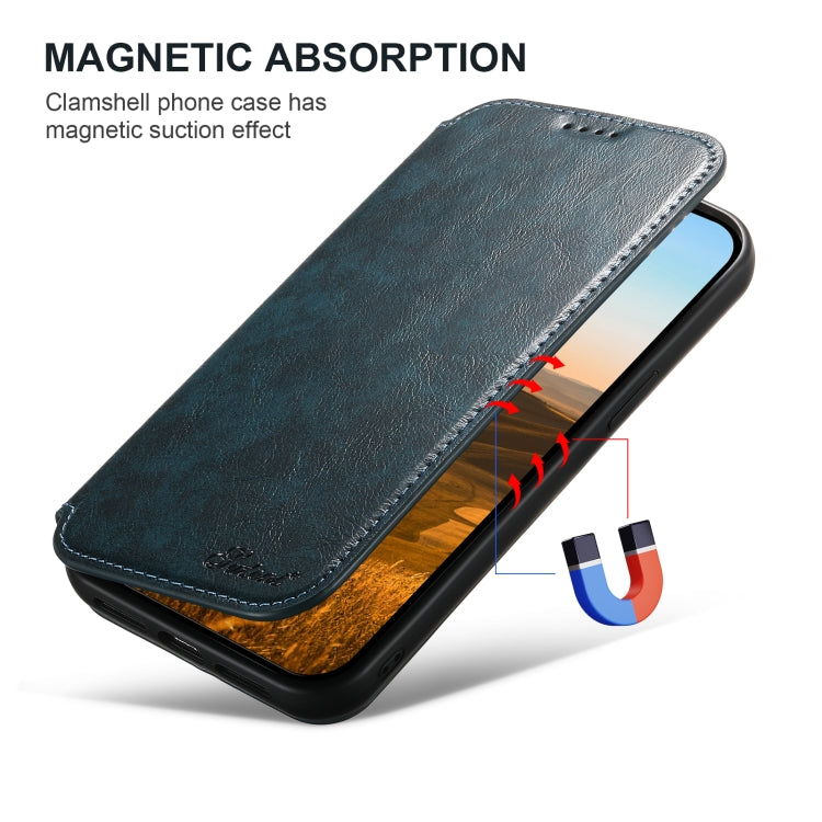 For iPhone 16 Pro Suteni J05 Leather Magnetic MagSafe Phone Case(Blue) - iPhone 16 Pro Cases by Suteni | Online Shopping UK | buy2fix