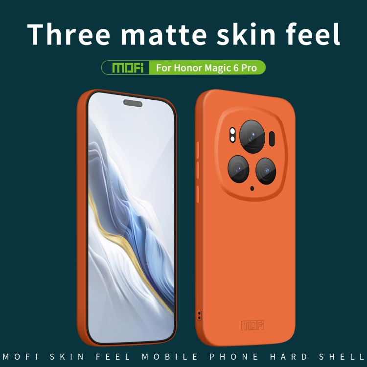 For Honor Magic6 Pro MOFI Qin Series Skin Feel All-inclusive PC Phone Case(Orange) - Honor Cases by MOFI | Online Shopping UK | buy2fix