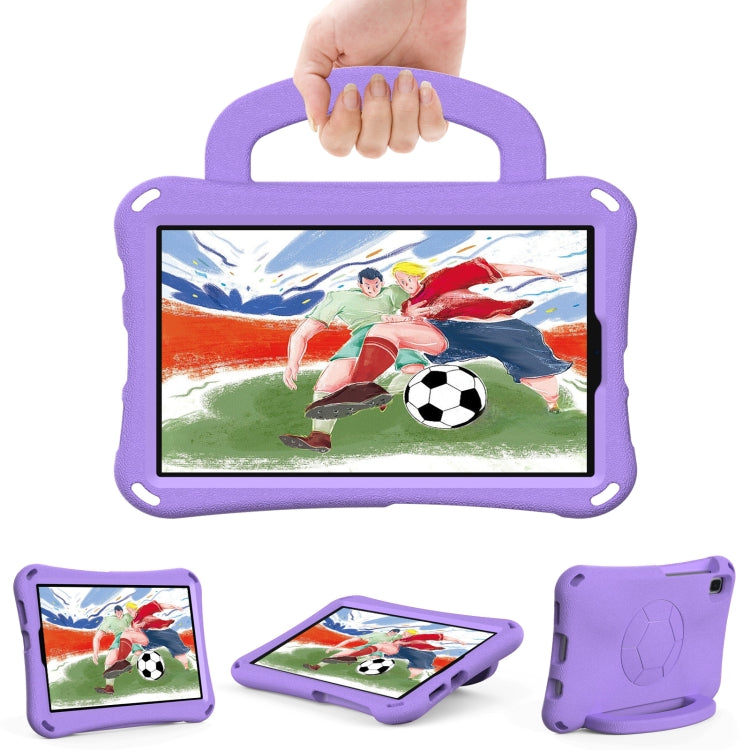 For Samsung Galaxy Tab A7 Lite 8.7 T220/T225 Handle Football Shaped EVA Shockproof Tablet Case(Light Purple) - Tab A7 Lite T220 / T225 by buy2fix | Online Shopping UK | buy2fix