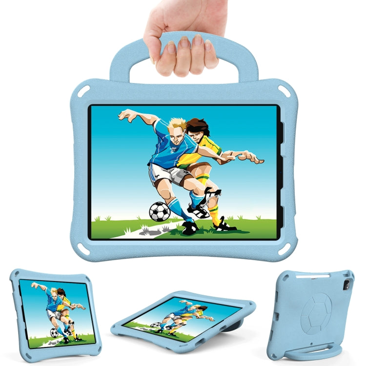 For iPad Air 11 2025 / 2024 Handle Football Shaped EVA Shockproof Tablet Case(Light Blue) - iPad Air 11 2025 / 2024 Cases by buy2fix | Online Shopping UK | buy2fix