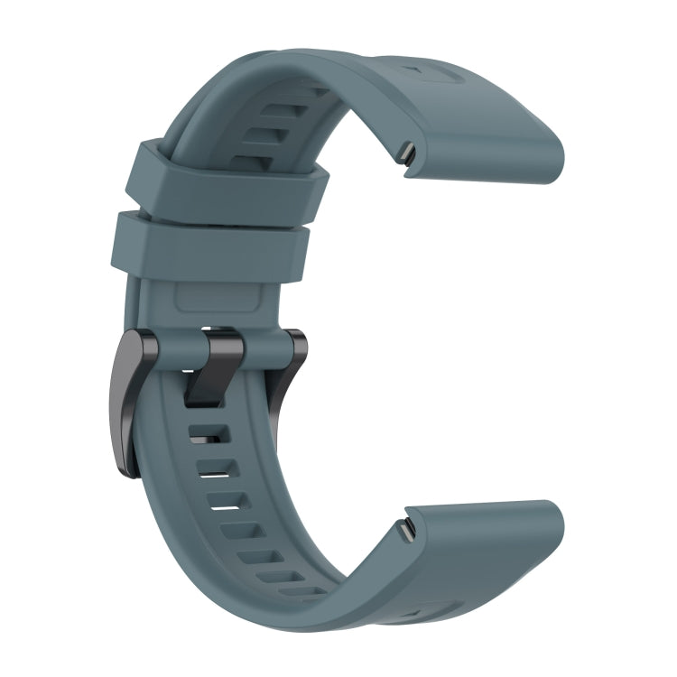For Garmin Descent G1 / G1 Solar Solid Color Black Buckle Silicone Quick Release Watch Band(Rock Blue) - Watch Bands by buy2fix | Online Shopping UK | buy2fix