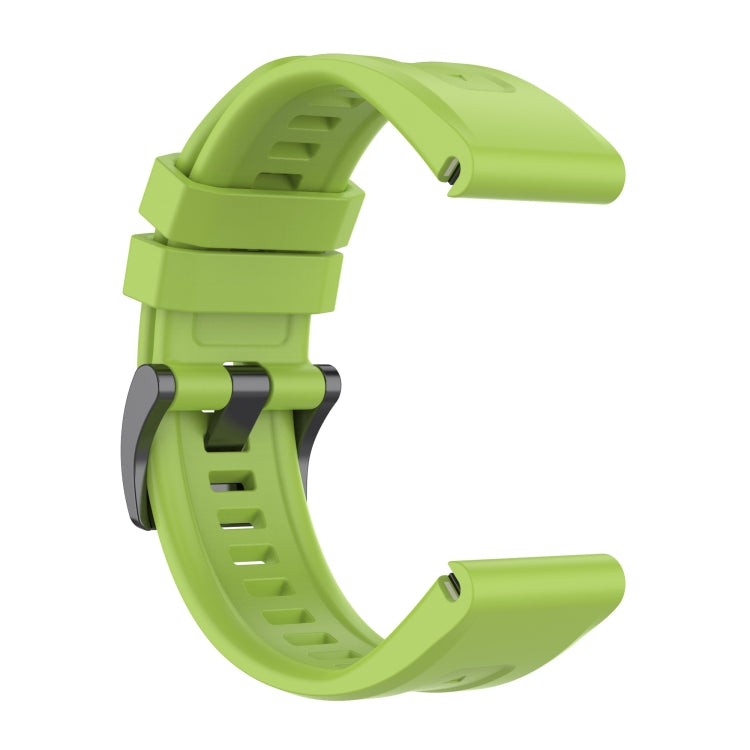 For Garmin Epix Gen2 / Epix Pro Gen2 47mm Solid Color Black Buckle Silicone Quick Release Watch Band(Lime green) - Watch Bands by buy2fix | Online Shopping UK | buy2fix