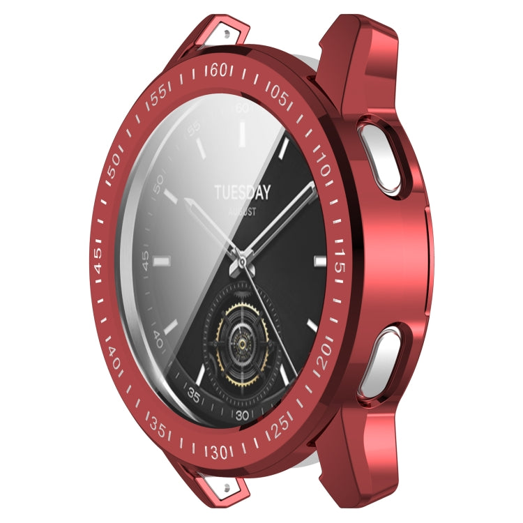 For Xiaomi Watch S3 Full Package TPU Electroplated Watch Protective Case(Red) - Watch Cases by buy2fix | Online Shopping UK | buy2fix
