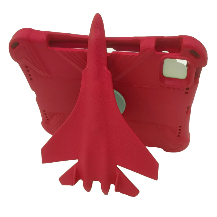 For iPad Air 11 2025 / 2024 360 Rotation Aircraft Holder EVA Shockproof Tablet Case(Red) - iPad Air 11 2025 / 2024 Cases by buy2fix | Online Shopping UK | buy2fix