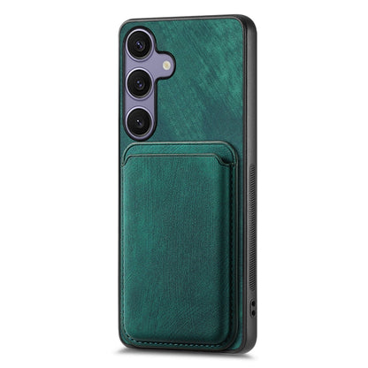 For Samsung Galaxy S25+ 5G Retro Leather Card Bag Magnetic Phone Case(Green) - Galaxy S25+ 5G Cases by buy2fix | Online Shopping UK | buy2fix