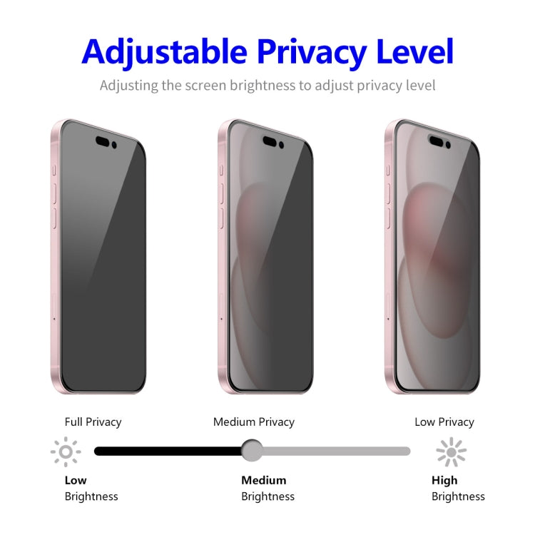 For iPhone 14 Pro ENKAY Easy Install Anti-peeping Privacy Full Screen Tempered Glass Film - iPhone 14 Pro Tempered Glass by ENKAY | Online Shopping UK | buy2fix