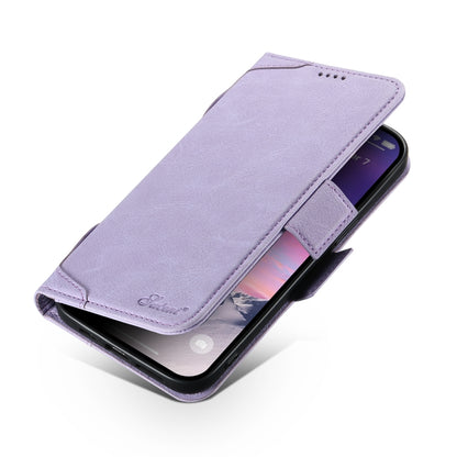 For iPhone 13 SUTENI J07 Multifunctional Horizontal Flip Magsafe Leather Phone Case(Purple) - iPhone 13 Cases by Suteni | Online Shopping UK | buy2fix