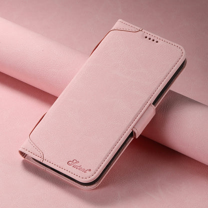 For iPhone 14 Plus SUTENI J07 Multifunctional Horizontal Flip Magsafe Leather Phone Case(Pink) - iPhone 14 Plus Cases by Suteni | Online Shopping UK | buy2fix