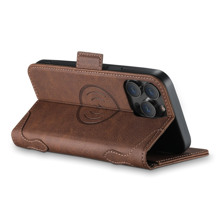 For iPhone 15 Plus SUTENI J07 Multifunctional Horizontal Flip Magsafe Leather Phone Case(Brown) - iPhone 15 Plus Cases by Suteni | Online Shopping UK | buy2fix