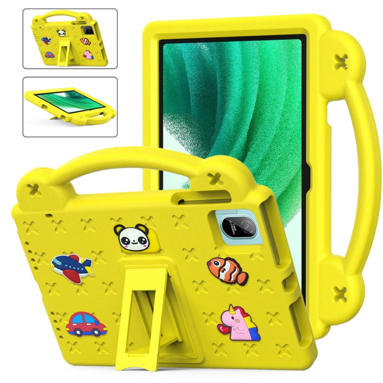 For Blackview Oscal Pad 15 2023 10.36/Tab 11 Handle Kickstand Children EVA Shockproof Tablet Case(Yellow) - Others by buy2fix | Online Shopping UK | buy2fix