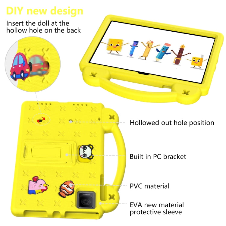 For Blackview Oscal Pad 15 2023 10.36/Tab 11 Handle Kickstand Children EVA Shockproof Tablet Case(Yellow) - Others by buy2fix | Online Shopping UK | buy2fix