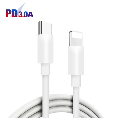 PD30W USB-C / Type-C + 8 Pin + USB Charger with Type-C to 8 Pin Date Cable(EU Plug) - USB Charger by buy2fix | Online Shopping UK | buy2fix