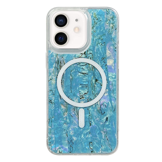 For iPhone 11 Shell Texture Multicolor MagSafe TPU Phone Case(Sky Blue) - iPhone 11 Cases by buy2fix | Online Shopping UK | buy2fix