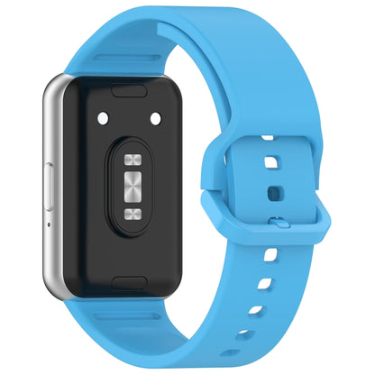 For Samsung Galaxy Fit 3 Solid Color Colorful Buckle Silicone Watch Band(Sky blue) - Watch Bands by buy2fix | Online Shopping UK | buy2fix