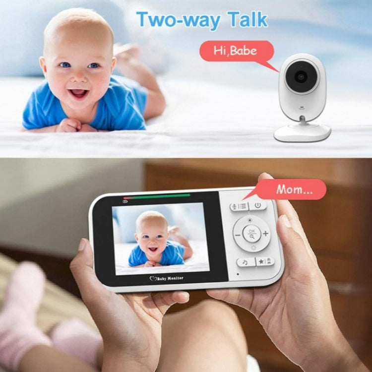 Temperature Detection 2 Way Voice Baby Security Video Camera 2.8-inch LCD Baby Monitor(EU Plug) - Baby Monitor by buy2fix | Online Shopping UK | buy2fix