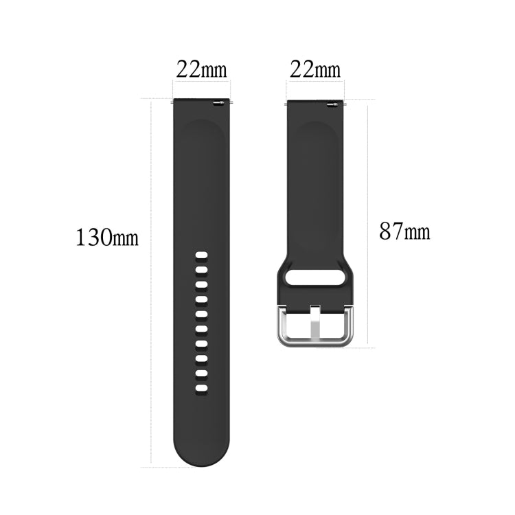 For Xiaomi Watch 2 Solid Color Metal Silver Buckle Silicone Watch Band, Size: L(Dark Green) - Watch Bands by buy2fix | Online Shopping UK | buy2fix