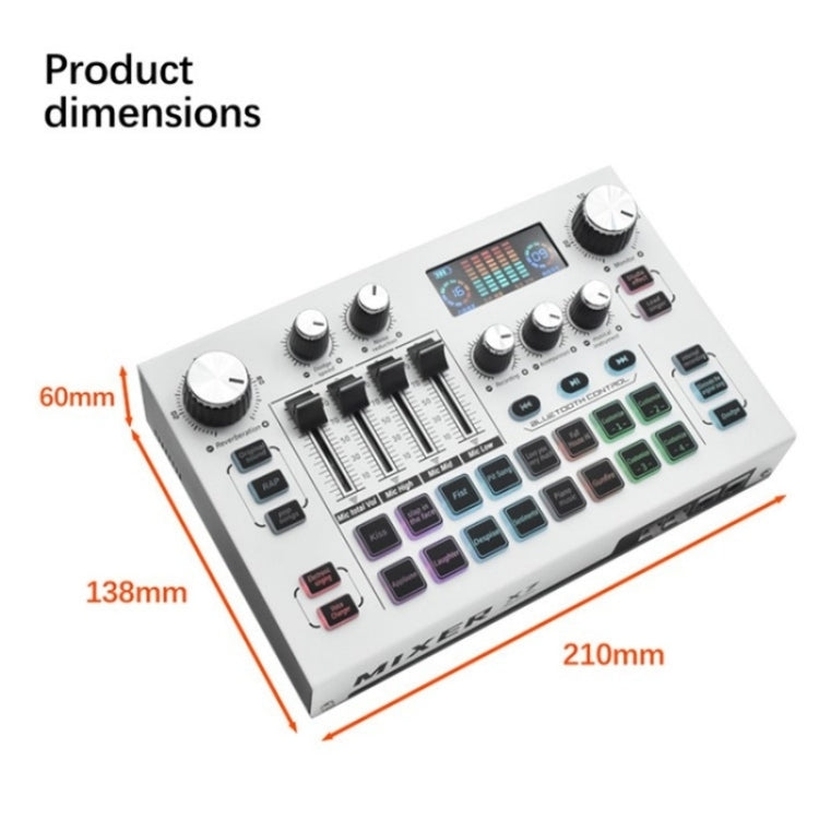 X7 48V Live Broadcast Audio Mixer Professional Microphone Live Sound Card - Live Sound Effects Processors by buy2fix | Online Shopping UK | buy2fix