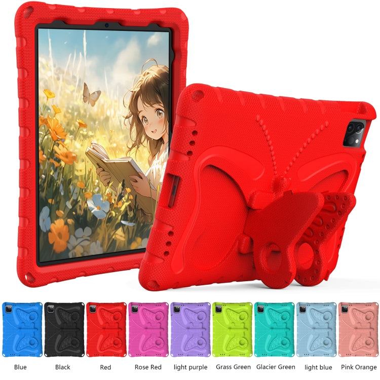 For iPad Air 11 2024 Butterfly Bracket EVA Shockproof Tablet Case(Red) - iPad Air 11 2024 Cases by buy2fix | Online Shopping UK | buy2fix