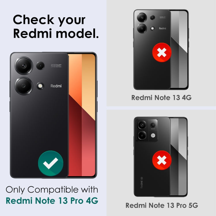 For Xiaomi Redmi Note 13 Pro 4G NORTHJO Camera LensCD Vein Metal Ring Tempered Glass Film(Black) -  by NORTHJO | Online Shopping UK | buy2fix