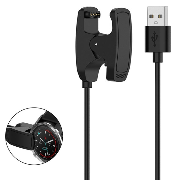 For Garmin Descent MK3 Smart Watch USB Charging Cable With Data Function(Black) - Charger by buy2fix | Online Shopping UK | buy2fix