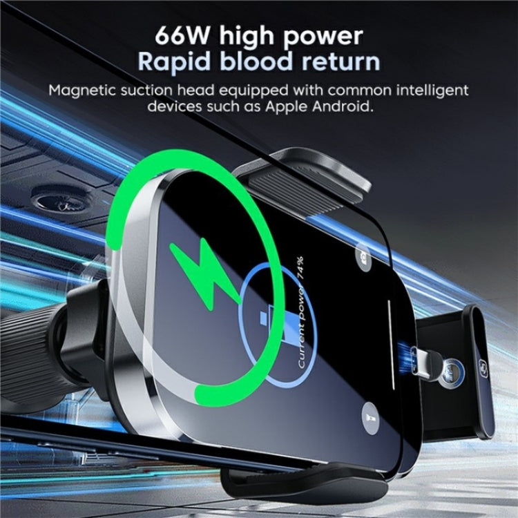 X10s Car Air Vent Hook 66W High Power Intelligent Induction Wireless Charger(Tarnish) - Wireless Charging Pads by buy2fix | Online Shopping UK | buy2fix