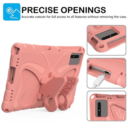 For Samsung Galaxy Tab S9 FE X510 Butterfly Bracket EVA Shockproof Tablet Case(Pink Orange) - Galaxy Tab S9 FE by buy2fix | Online Shopping UK | buy2fix