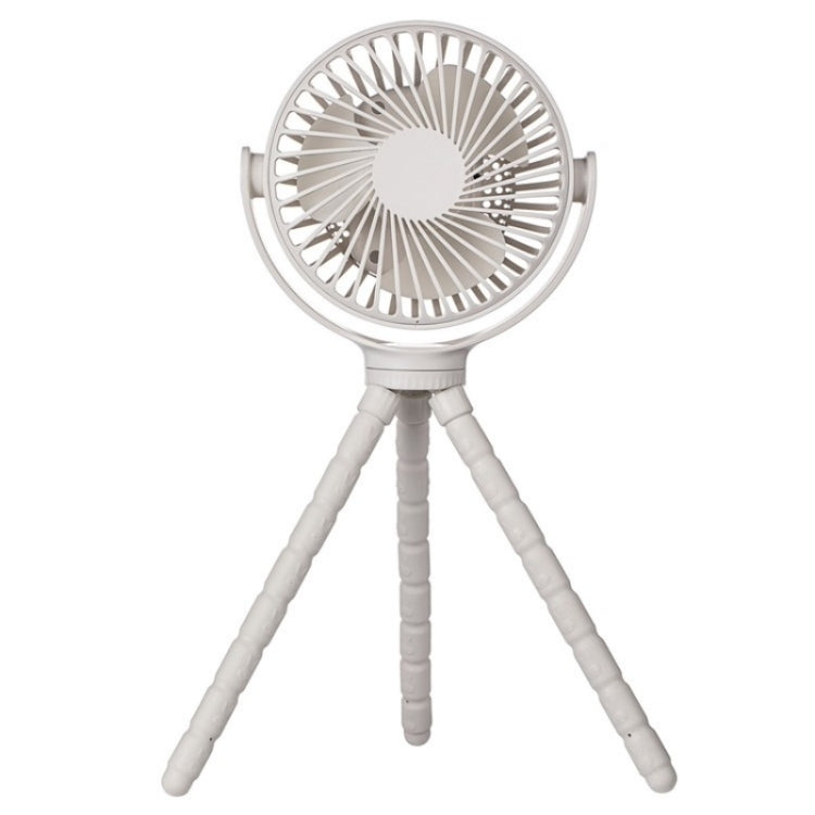 WX1020 Portable Handheld Summer Fan Flexible Octopus Tripod Baby Stroller Desktop Fan(White) - Electric Fans by buy2fix | Online Shopping UK | buy2fix