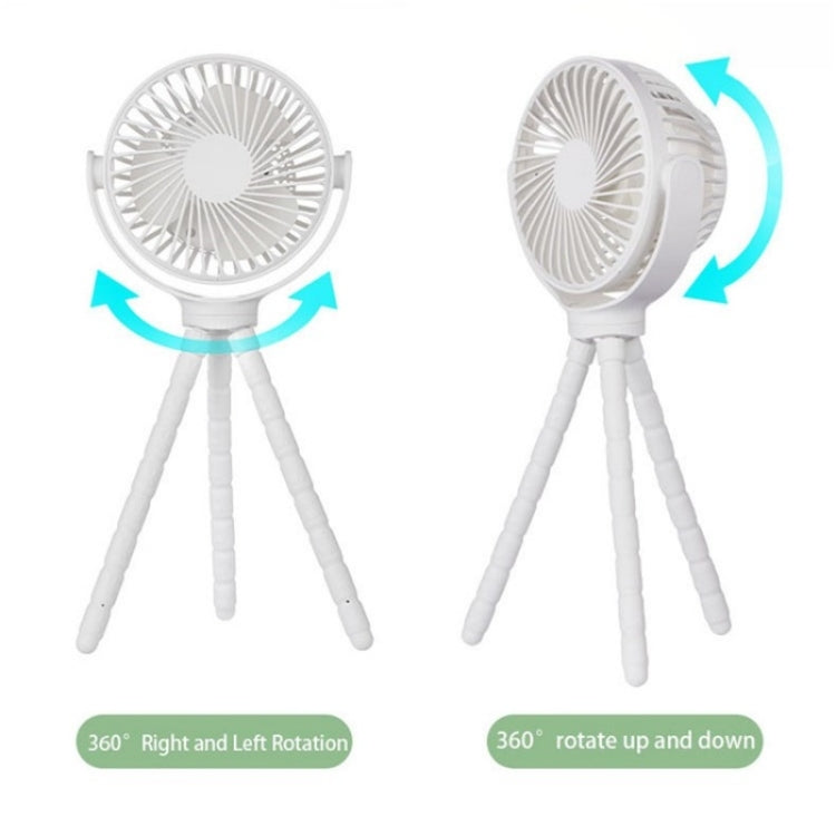 WX1020 Portable Handheld Summer Fan Flexible Octopus Tripod Baby Stroller Desktop Fan(Black) - Electric Fans by buy2fix | Online Shopping UK | buy2fix