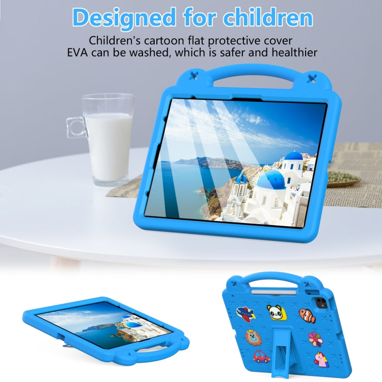 For iPad Air 13 2025 / 2024 Handle Kickstand Children EVA Shockproof Tablet Case(Sky Blue) - iPad Air 13 2025 / 2024 Cases by buy2fix | Online Shopping UK | buy2fix