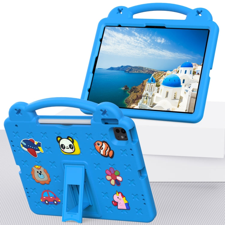 For iPad Air 13 2025 / 2024 Handle Kickstand Children EVA Shockproof Tablet Case(Sky Blue) - iPad Air 13 2025 / 2024 Cases by buy2fix | Online Shopping UK | buy2fix