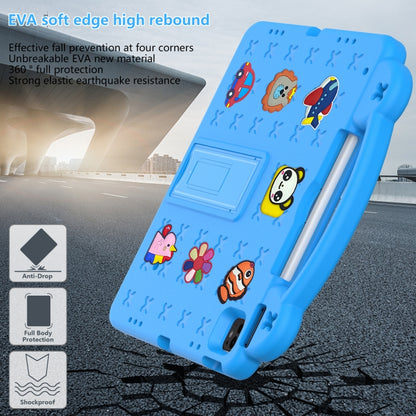 For iPad Air 13 2025 / 2024 Handle Kickstand Children EVA Shockproof Tablet Case(Sky Blue) - iPad Air 13 2025 / 2024 Cases by buy2fix | Online Shopping UK | buy2fix