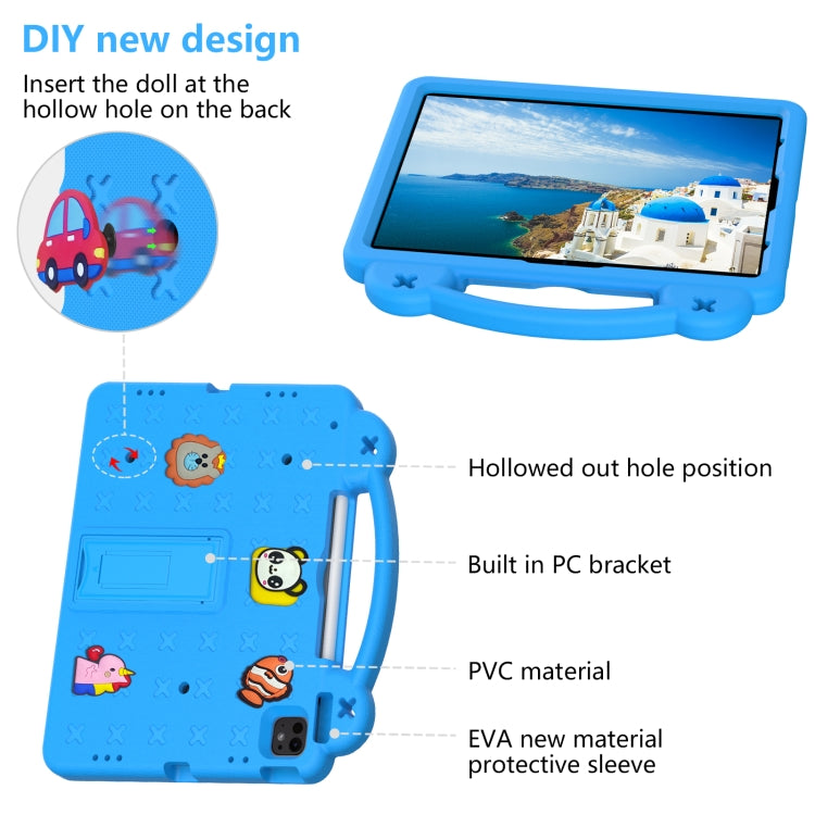 For iPad Air 13 2025 / 2024 Handle Kickstand Children EVA Shockproof Tablet Case(Sky Blue) - iPad Air 13 2025 / 2024 Cases by buy2fix | Online Shopping UK | buy2fix