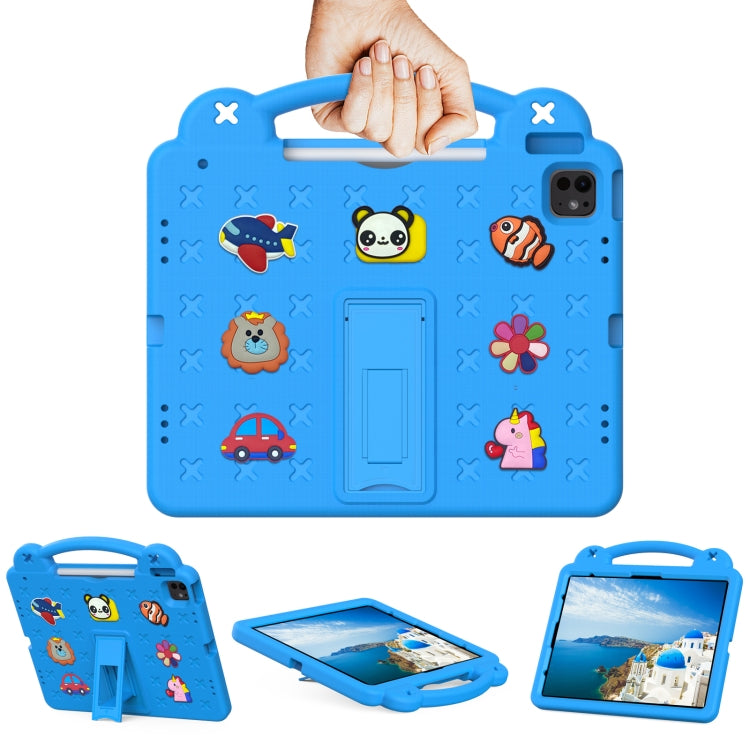 For iPad Air 13 2024 Handle Kickstand Children EVA Shockproof Tablet Case(Sky Blue) - iPad Air 13 2024 Cases by buy2fix | Online Shopping UK | buy2fix