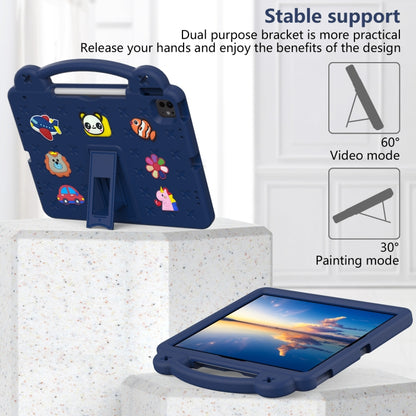 For iPad Air 13 2025 / 2024 Handle Kickstand Children EVA Shockproof Tablet Case(Navy Blue) - iPad Air 13 2025 / 2024 Cases by buy2fix | Online Shopping UK | buy2fix