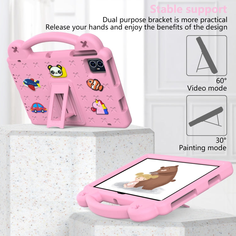 For Walmart ONN 10.1 Gen4 2024 Handle Kickstand Children EVA Shockproof Tablet Case(Pink) - Others by buy2fix | Online Shopping UK | buy2fix