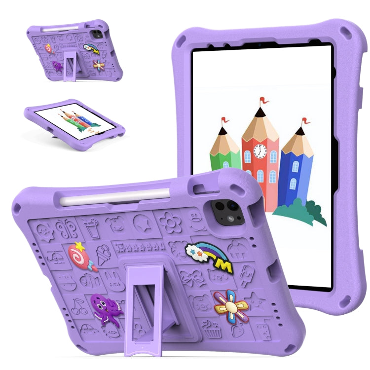 For iPad Pro 11 2024 Hi Baby EVA Full Body Tablet Case with Strap(Light Purple) - iPad Pro 11 2024 Cases by buy2fix | Online Shopping UK | buy2fix