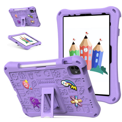 For iPad Pro 11 2024 Hi Baby EVA Full Body Tablet Case with Strap(Light Purple) - iPad Pro 11 2024 Cases by buy2fix | Online Shopping UK | buy2fix