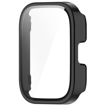 For Amazfit bip5 Unity PC + Tempered Glass Film Integrated Watch Protective Case(Black) - Watch Cases by buy2fix | Online Shopping UK | buy2fix