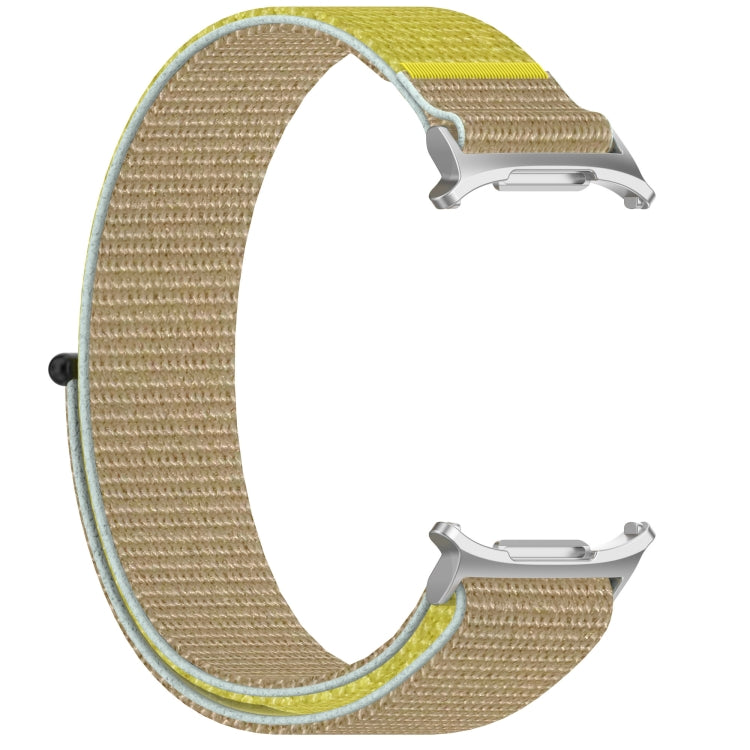 For Samsung Galaxy Watch Ultra 47mm Loop Nylon Hook and Loop Fastener Watch Band(Khaki Yellow) - Watch Bands by buy2fix | Online Shopping UK | buy2fix