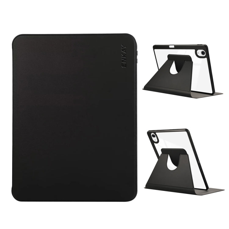 For iPad Air 13 2024 ENKAY 360 Rotation PMMA Leather Smart Tablet Case with Pen Slot(Black) - iPad Air 13 2025 / 2024 Cases by ENKAY | Online Shopping UK | buy2fix