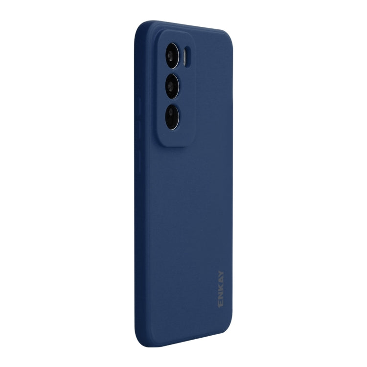 For OPPO Reno12 Pro ENKAY Liquid Silicone Soft Shockproof Phone Case(Dark Blue) - Reno12 Pro Cases by ENKAY | Online Shopping UK | buy2fix