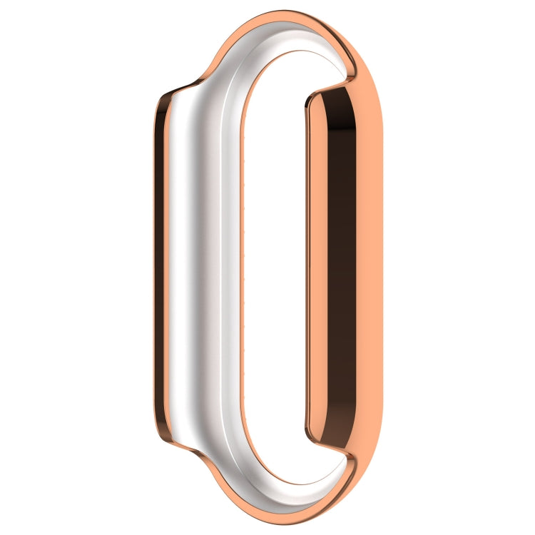 For Xiaomi Smart Band 9 NFC Diamond Half Coverage Hollow PC Watch Protective Case(Rose Gold) - Watch Cases by buy2fix | Online Shopping UK | buy2fix