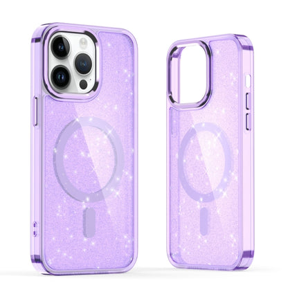 For iPhone 13 Pro Glitter MagSafe Shockproof Phone Case(Purple) - iPhone 13 Pro Cases by buy2fix | Online Shopping UK | buy2fix