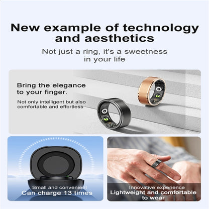 R03 SIZE 12 Smart Ring, Support Heart Rate / Blood Oxygen / Sleep / Multiple Sports Modes(Gold) - Smart Rings / Smart Telephones by buy2fix | Online Shopping UK | buy2fix