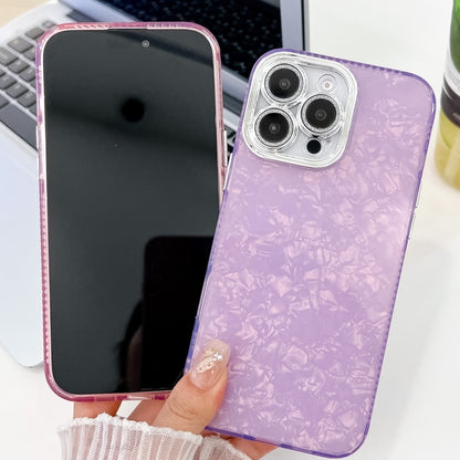 For iPhone 16 Pro Max Plating Glitter Texture TPU Phone Case with Lens Film(Pink Tinfoil Texture) - iPhone 16 Pro Max Cases by buy2fix | Online Shopping UK | buy2fix