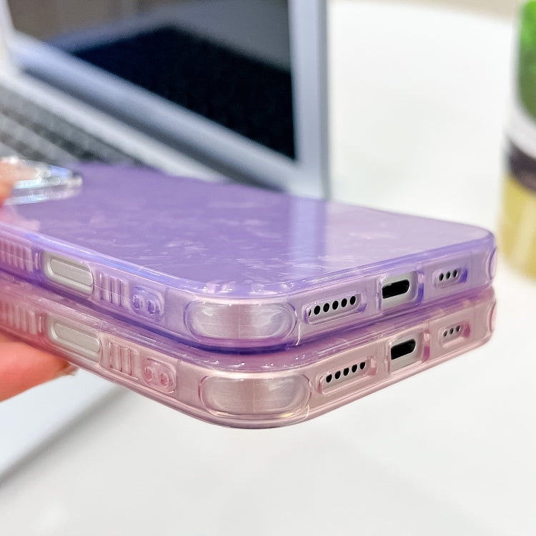 For iPhone 16 Pro Max Plating Glitter Texture TPU Phone Case with Lens Film(Purple Feather Yarn) - iPhone 16 Pro Max Cases by buy2fix | Online Shopping UK | buy2fix